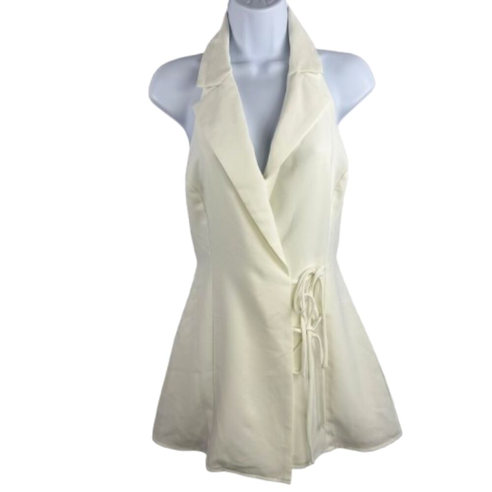 Showpo NWT Lorraine Halter Neck Bow Front Backless Romper Playsuit Size 4